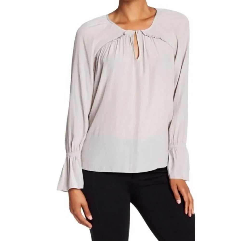 Ramy Brook Olivia White Peasant Blouse NWT M